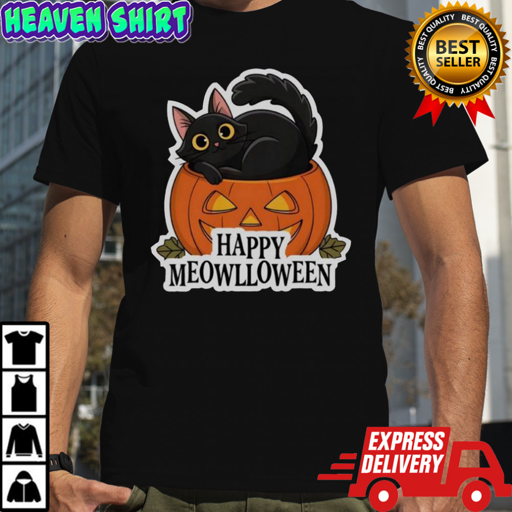 Happy Meowlloween Halloween Cat T-Shirt