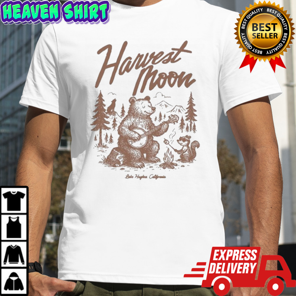 Harvest Moon Lake Hughes California Bear T-shirt