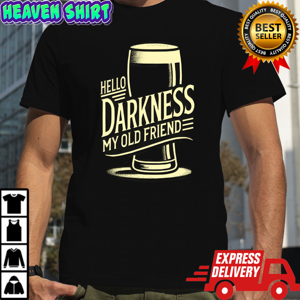Hello Darkness My Old Friend Beer Silent Pancake T-Shirt