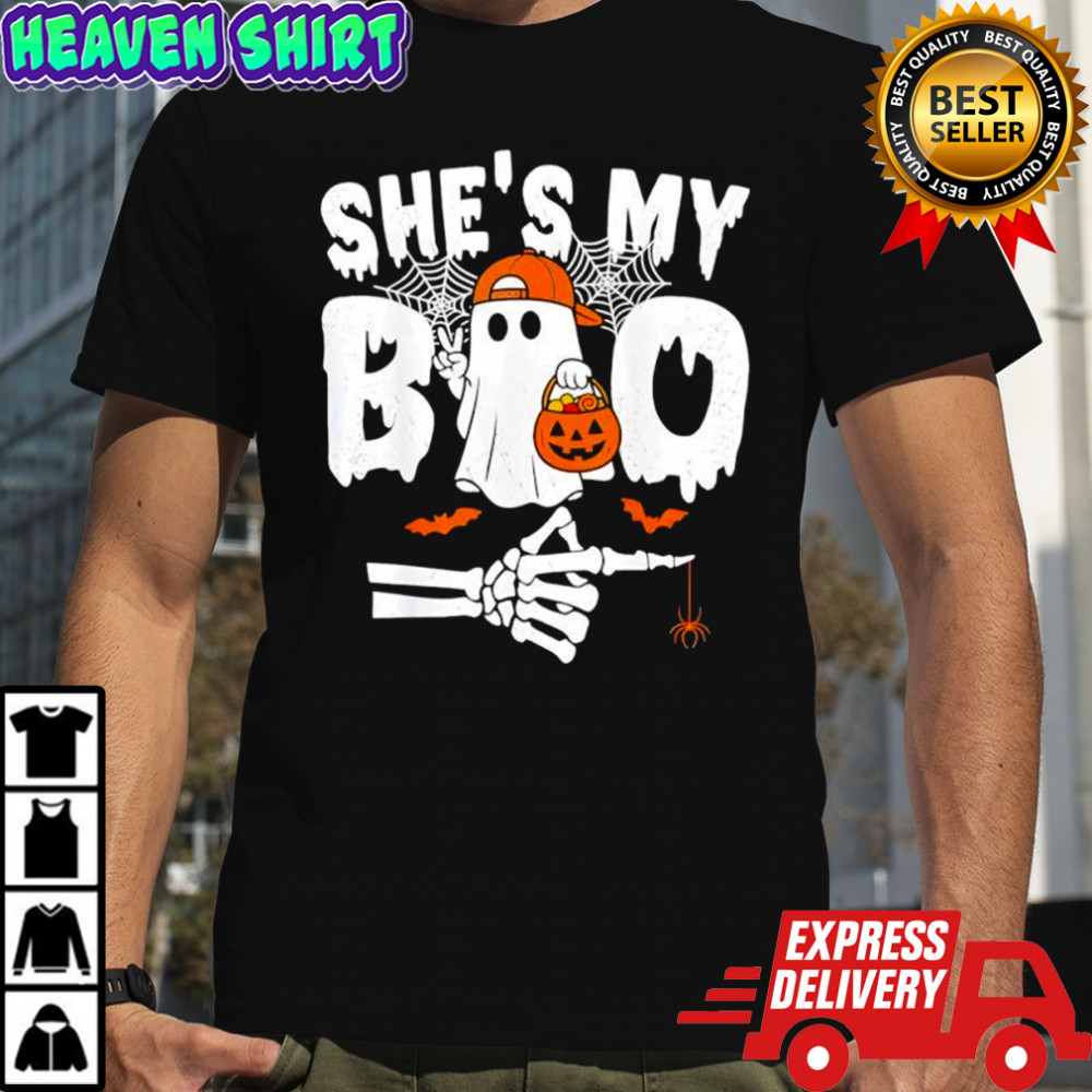 He’s My Boo Matching Couple Halloween Couples She’s My Boo shirt