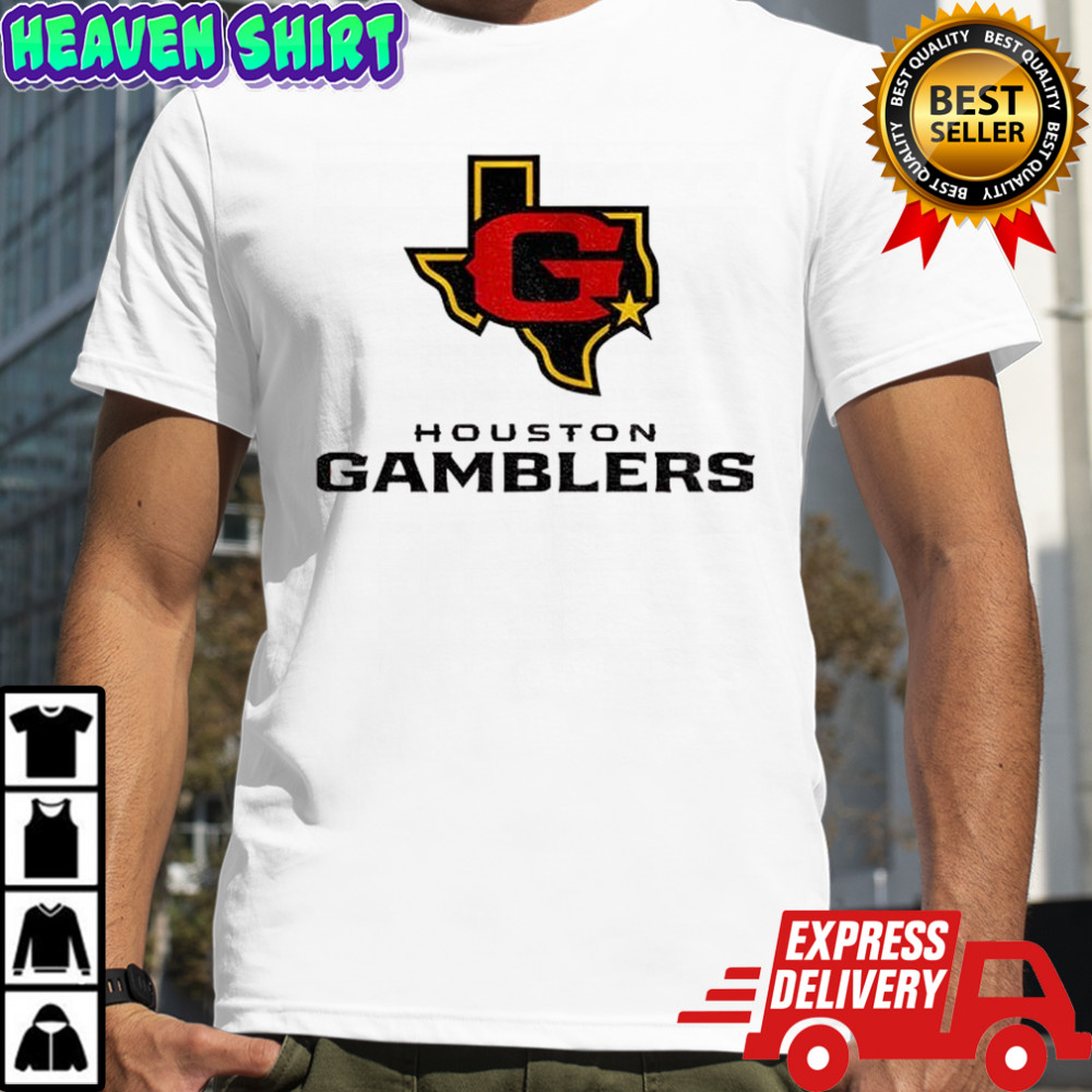 Houston Gamblers Lockup Logo 2025 shirt