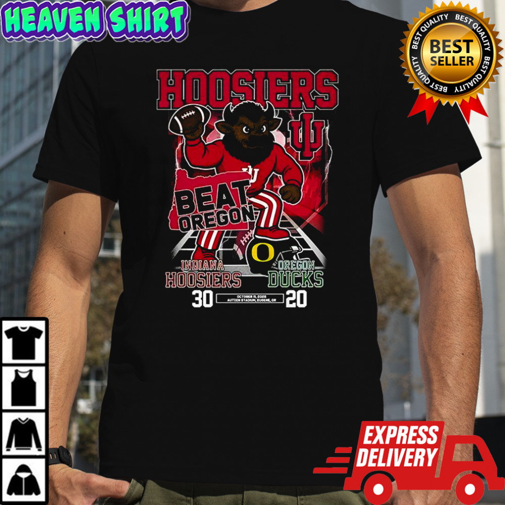 Indiana Hoosiers beat Oregon Ducks NLF 2025 mascot shirt