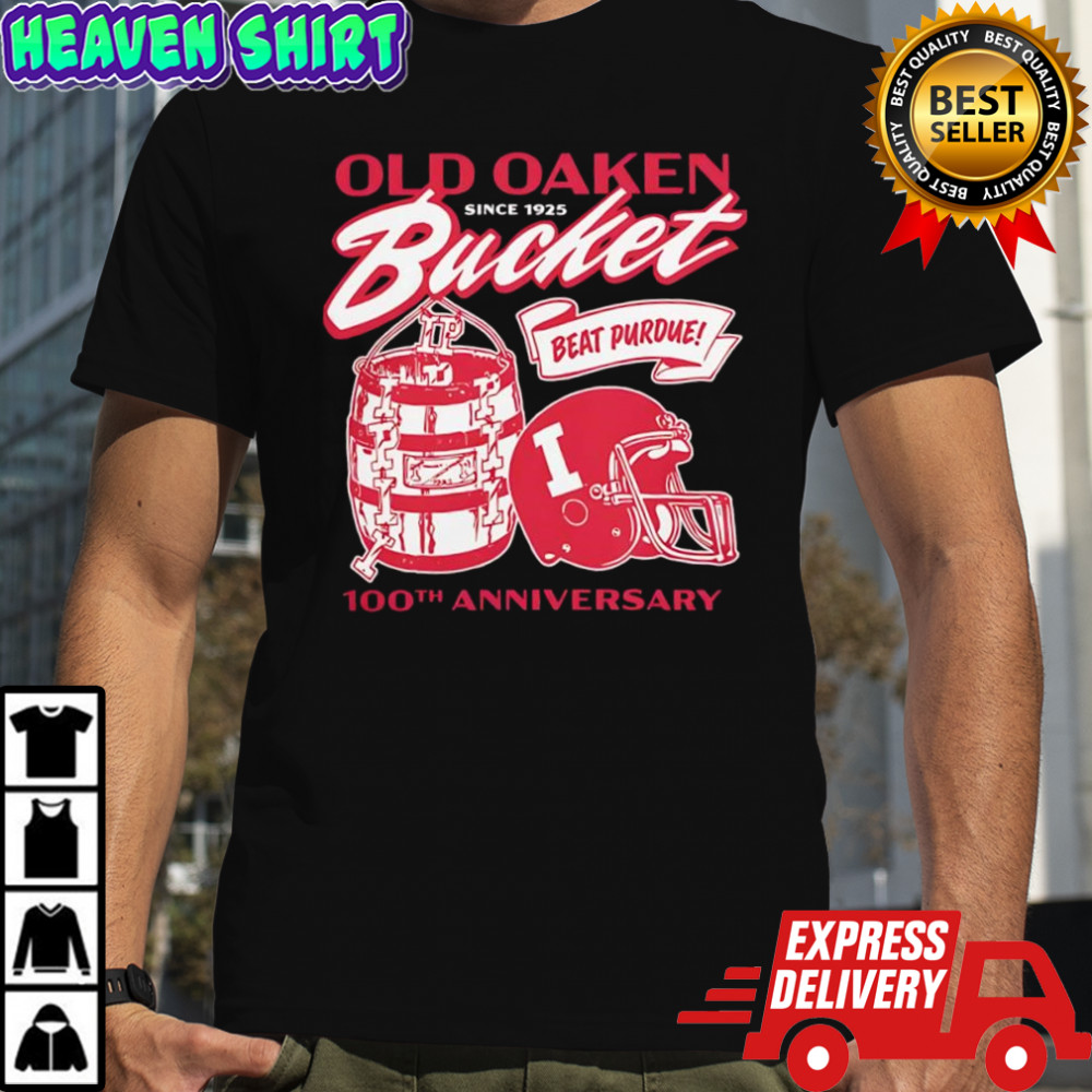 Indiana Hoosiers Old Oaken Bucket 100th Anniversary Beat Purdue helmet logo shirt