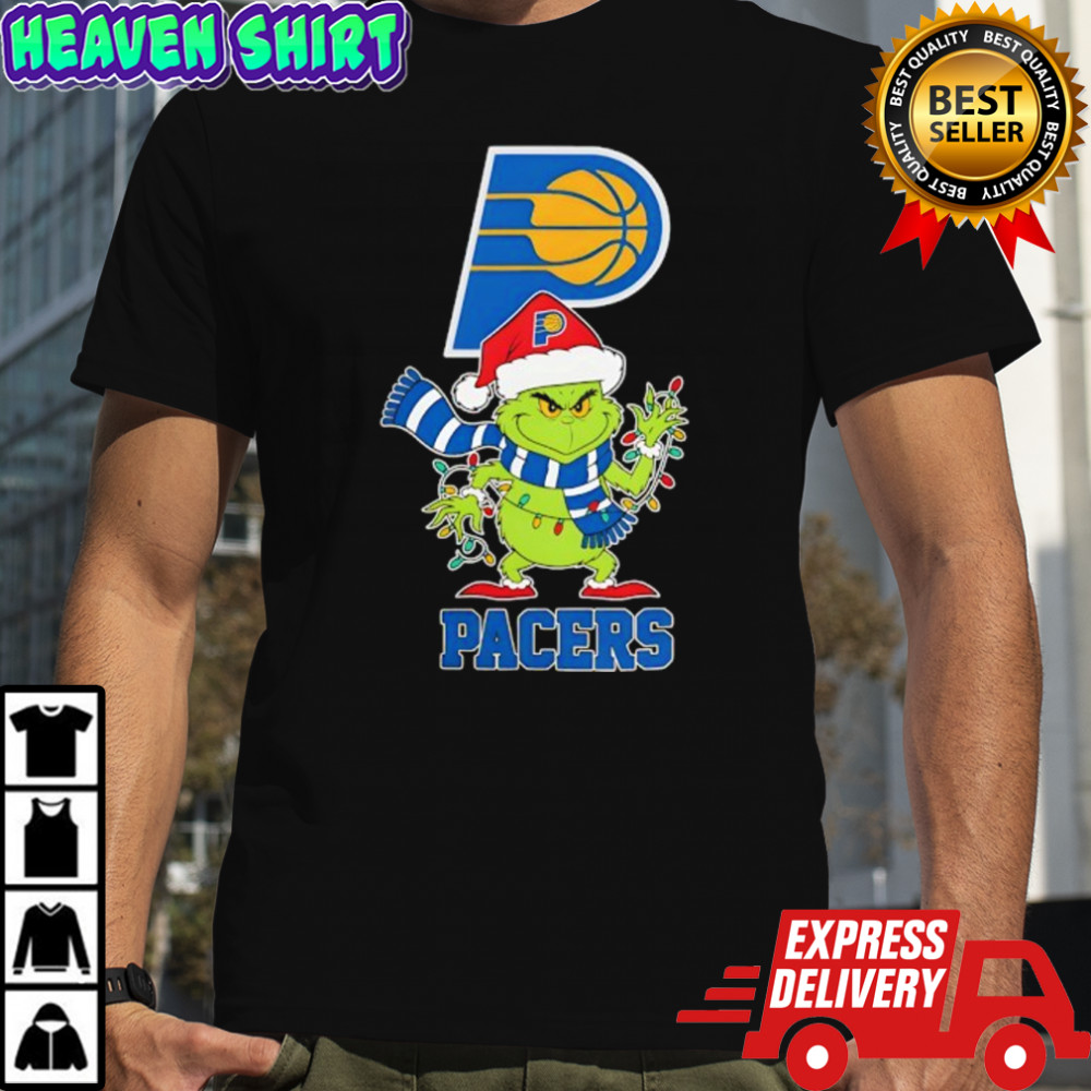 Indiana Pacers x Grinch Santa Lights NBA Christmas shirt