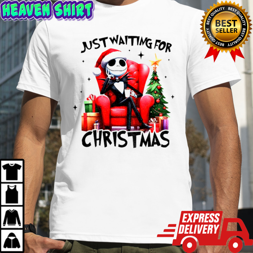 Jack Skellington just waiting for Christmas 2025 shirt