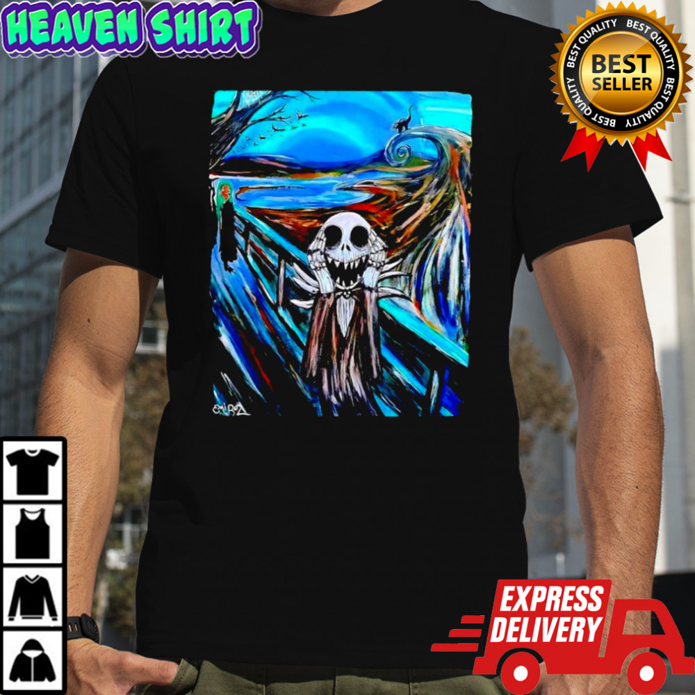 Jack Skellington The Nightmare Before Christmas Edvard Munch’s famous shirt