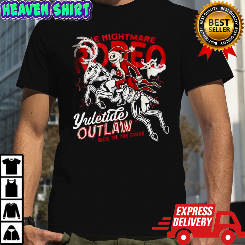 Jack Skellington the nightmare before christmas yuletide outlaw ride til the grave shirt