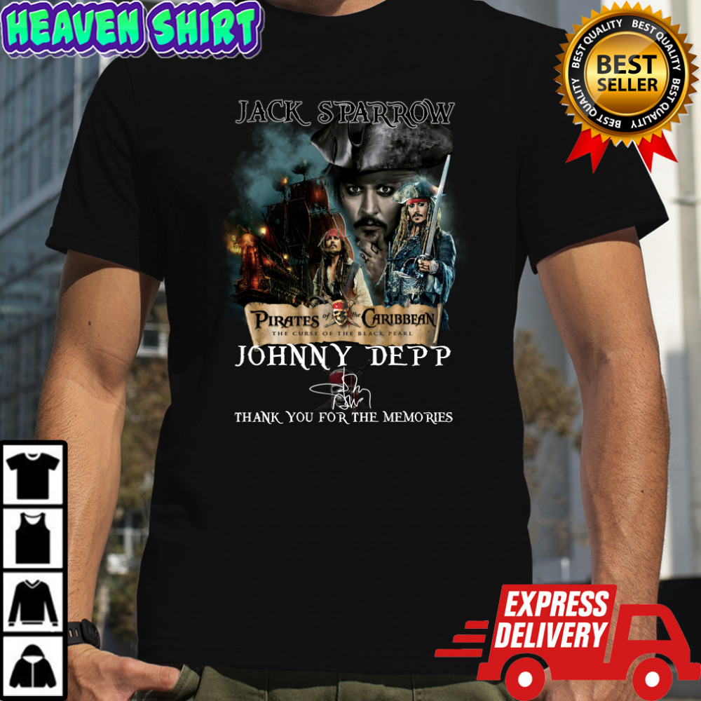 Jack Sparrow Johnny Depp Pirates Of The Caribbean The Curse Of The Black Pearl Signature Shirt Jack Sparrow Johnny Depp Pirates Of The Caribbean The Curse Of The Black Pearl Signature Shirt