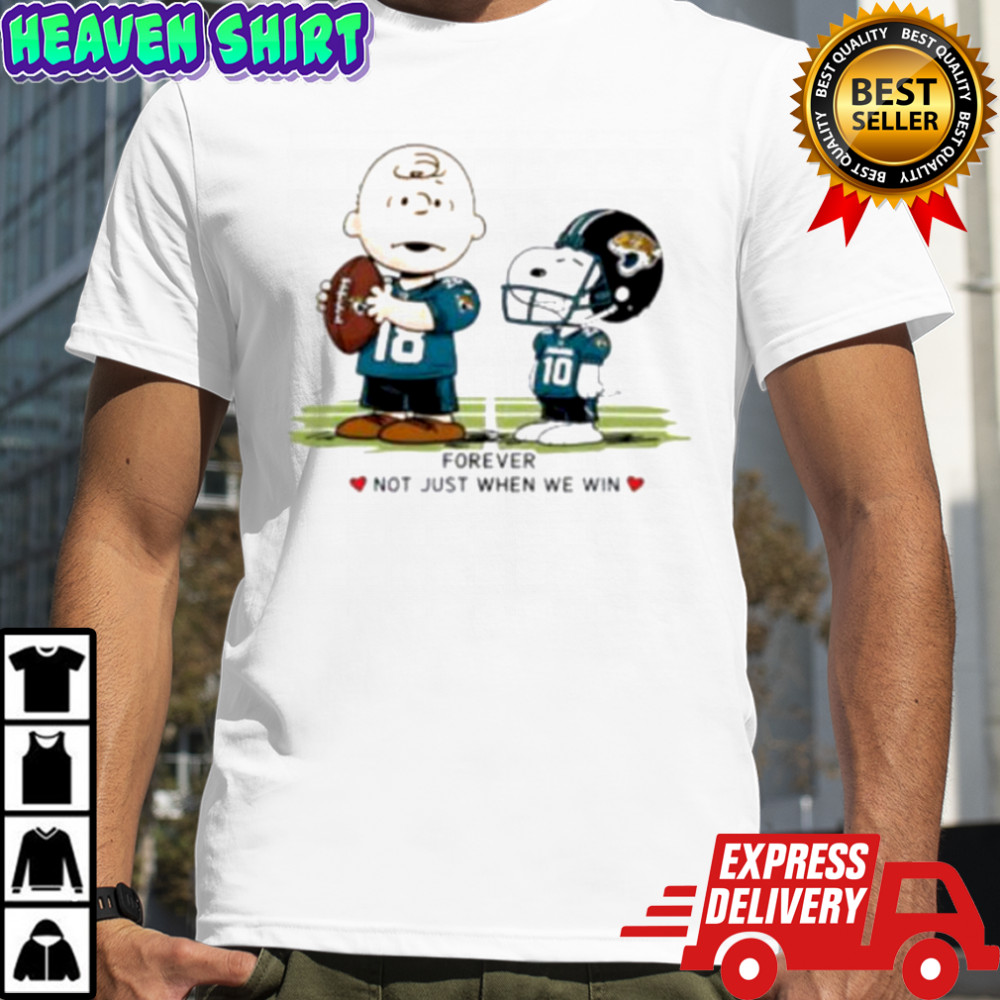 Jacksonville Jaguars Charlie Brown Snoopy Jaguars Forever Not Just When We Win shirt