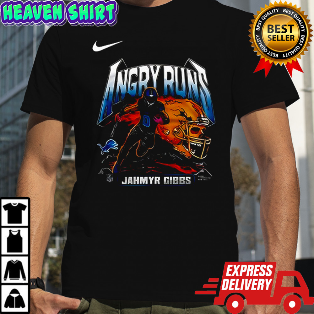 Jahmyr Gibbs Detroit Lions Angry Runs shirt