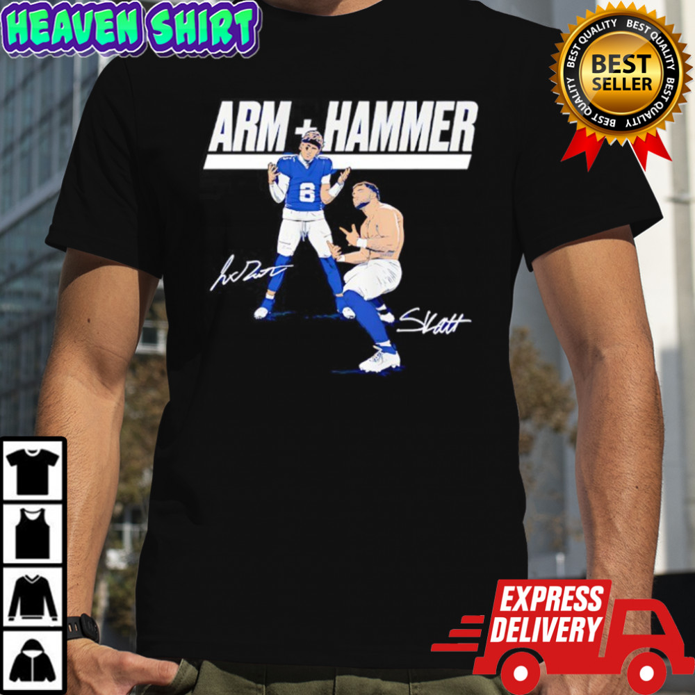 Jaxson Dart and Cam Skattebo Arm plus Hammer NFL signature shirt