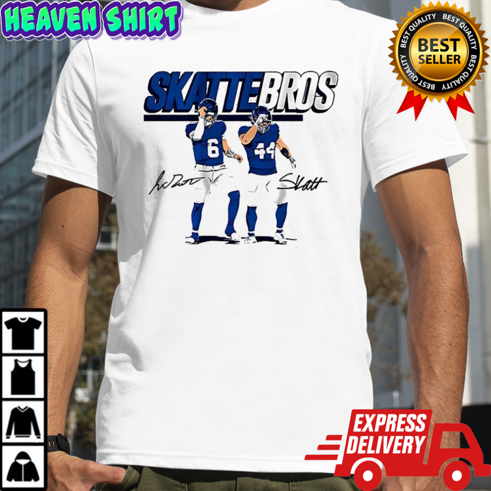 Jaxson Dart and Cam Skattebo Skattebros signature shirt