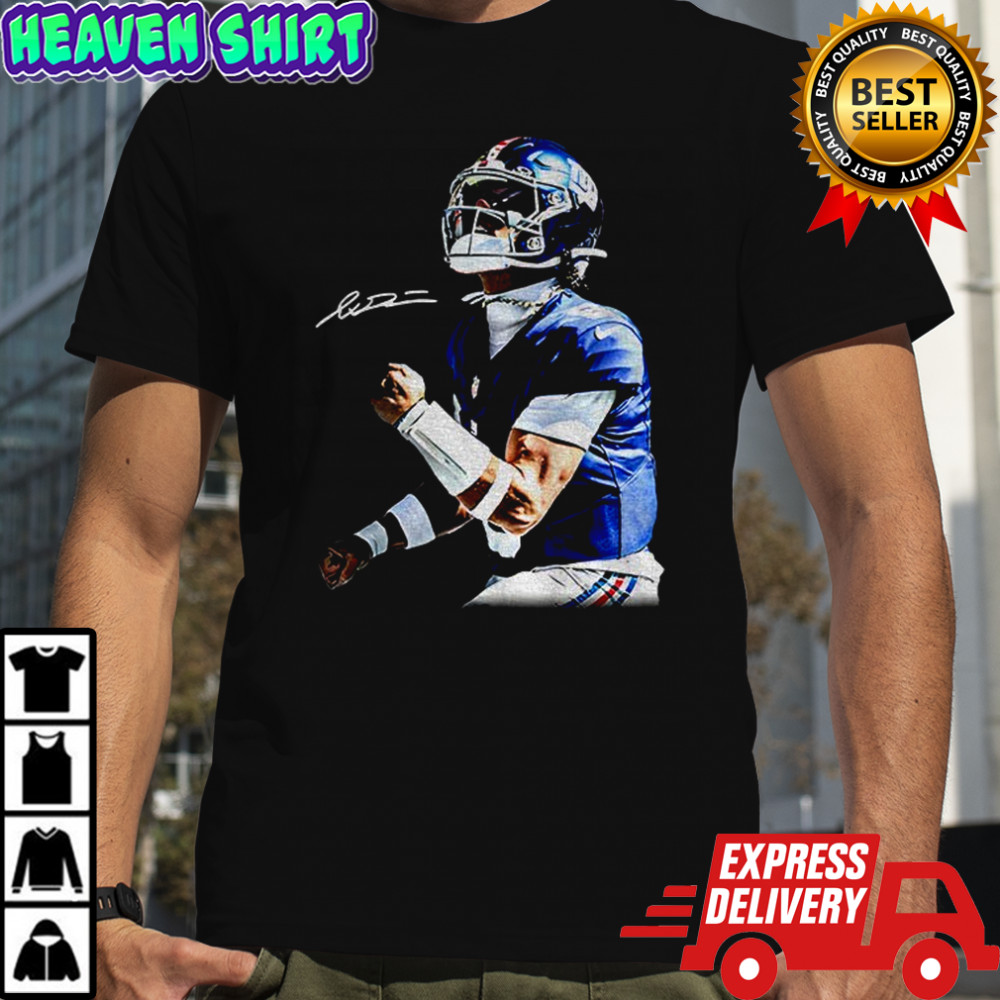 Jaxson Dart Aura New York Giants NFL Football signature shirt