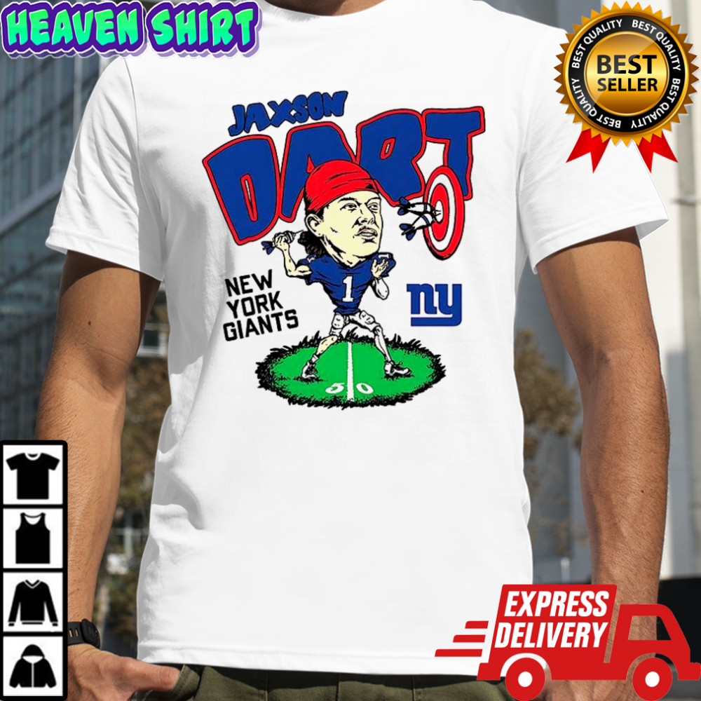 Jaxson Dart New York Giants NFL darts caricature shirt