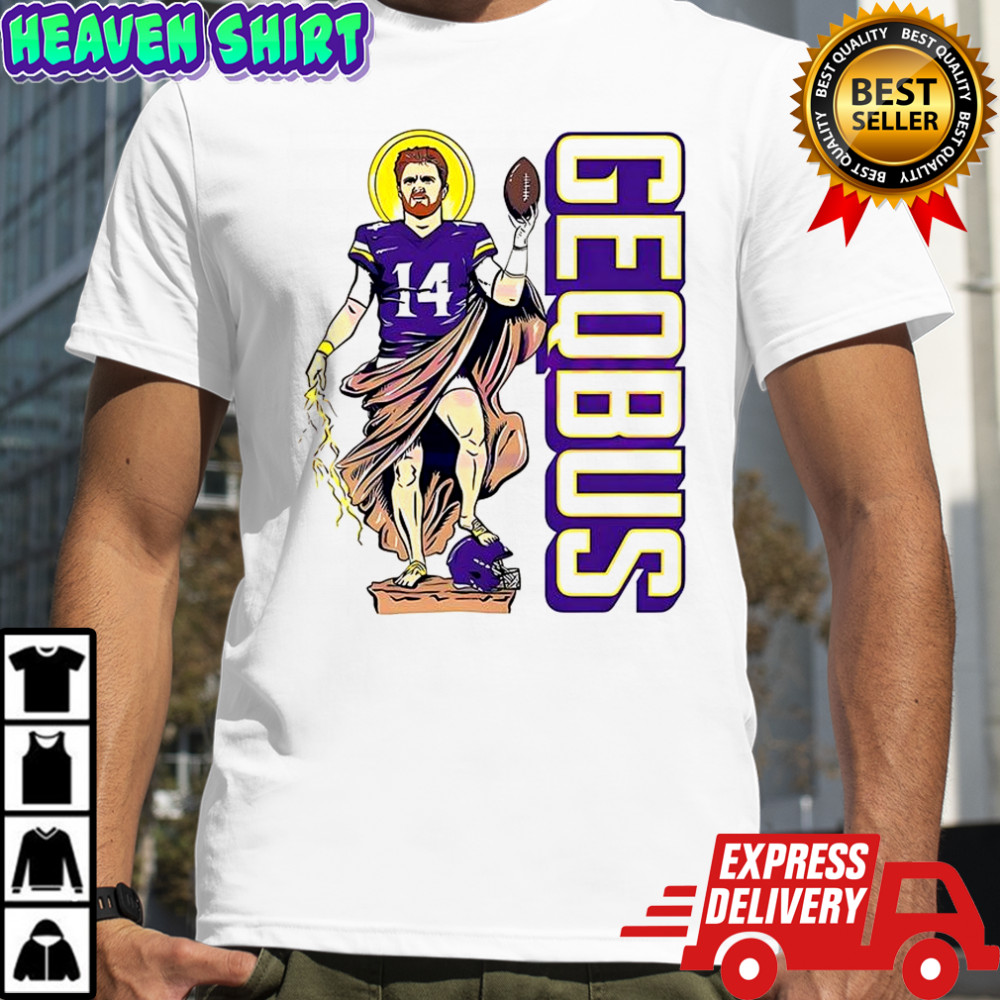 J.J. McCarthy Minnesota Vikings football Geqbus Saint Christian parody shirt