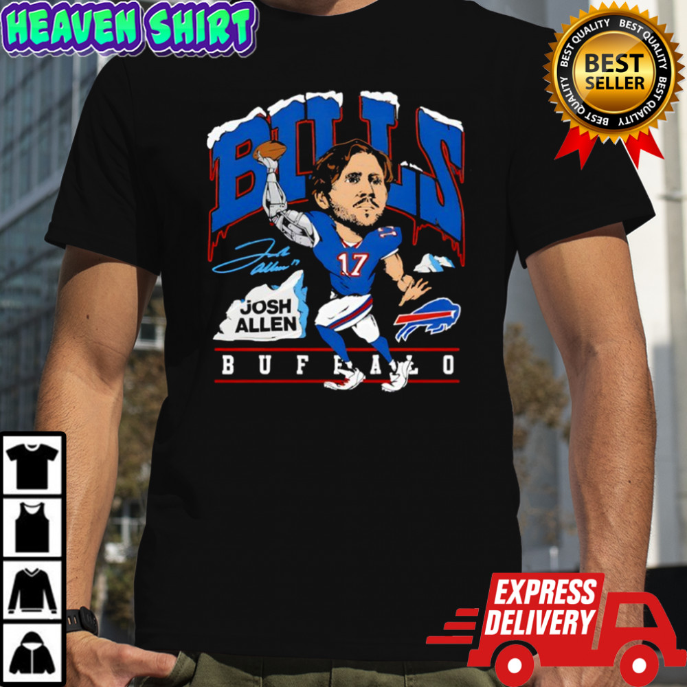 Josh Allen Buffalo Bills Caricature Player Graphic signature shirt