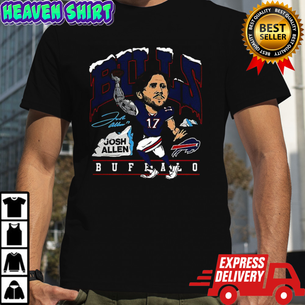 Josh Allen Buffalo Bills football player graphic signature Christmas shirt