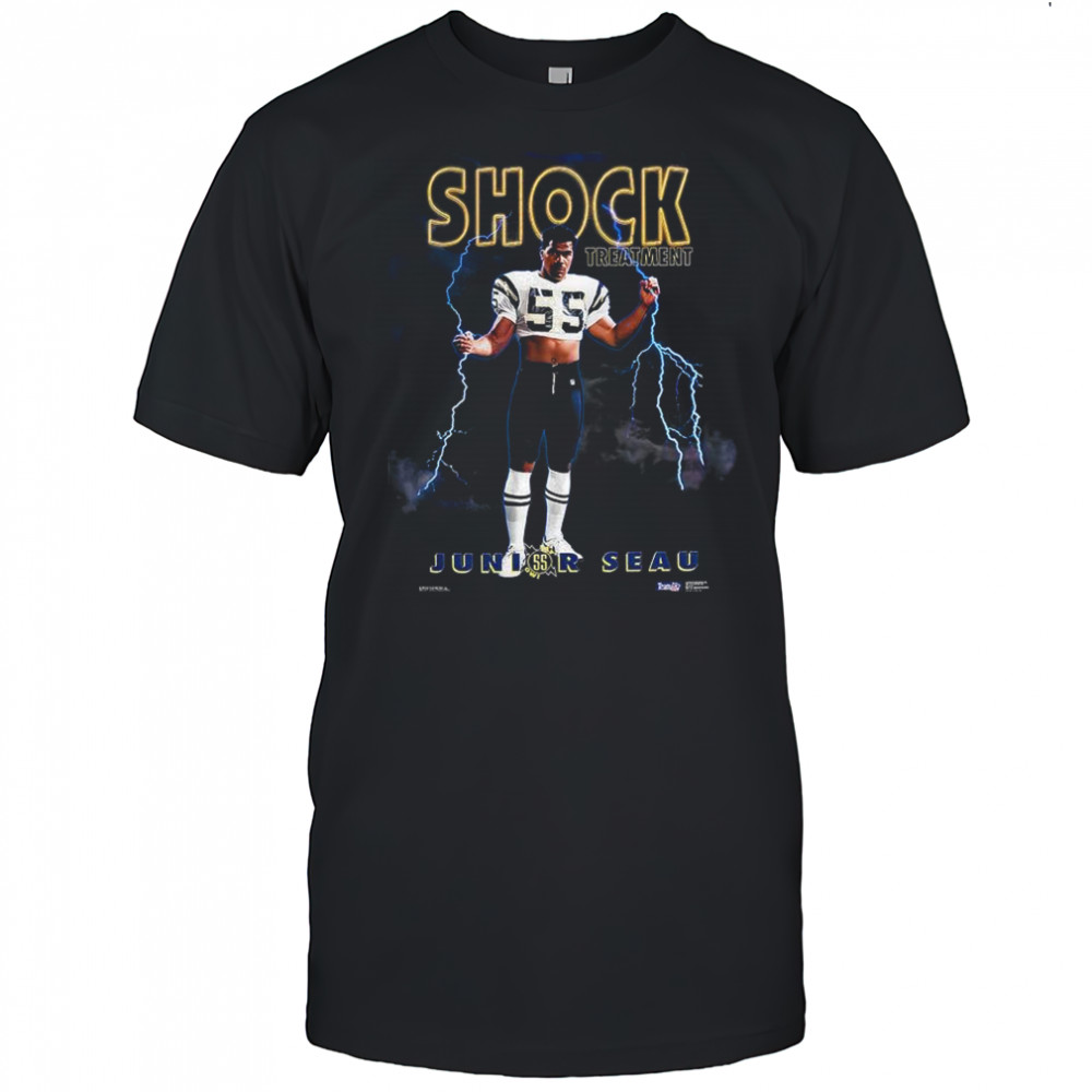 Junior Seau San Diego Chargers. football Shock treatment lighting graphic shirt