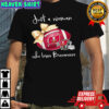 Just a woman who loves Tampa Bay Buccaneers gold bow helmet shirt