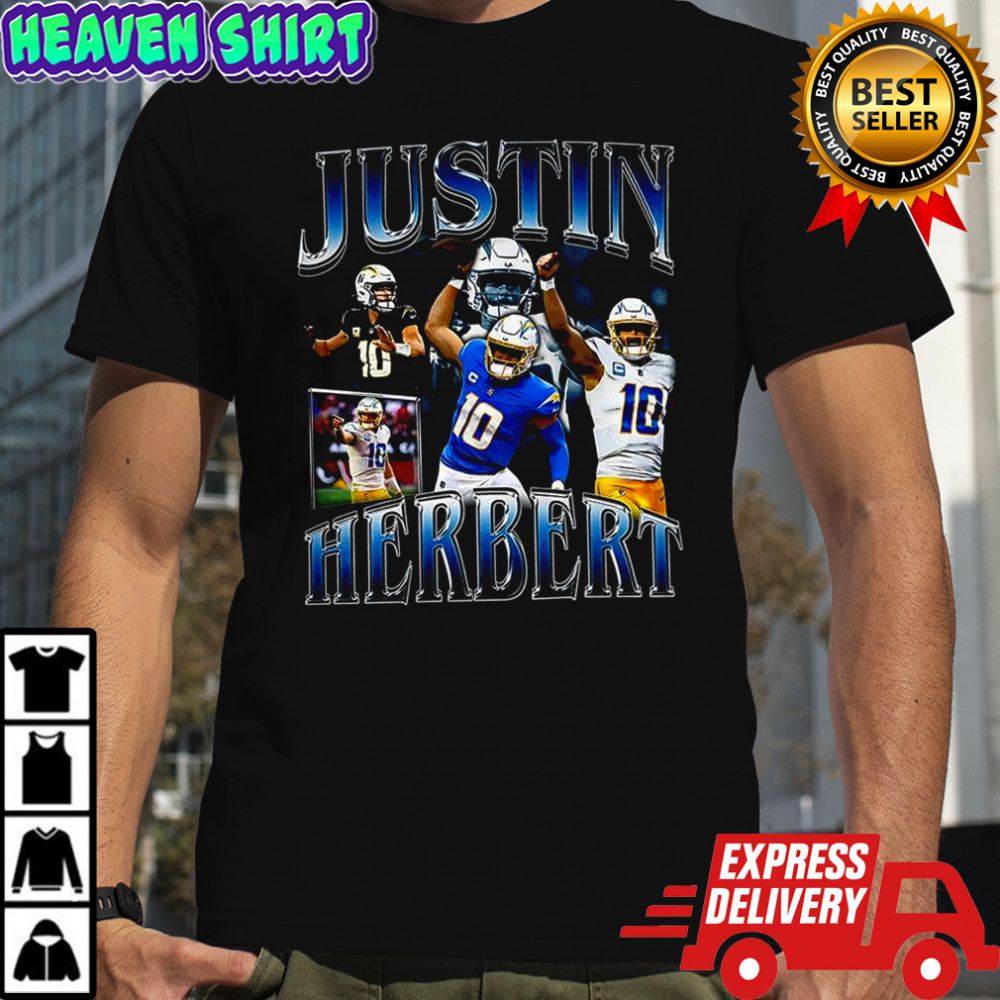 Justin Herbert Los Angeles Chargers football player collage vintage shirt