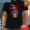 Kansas City Chiefs NFL Skull American Flag Football Lover T-Shirt