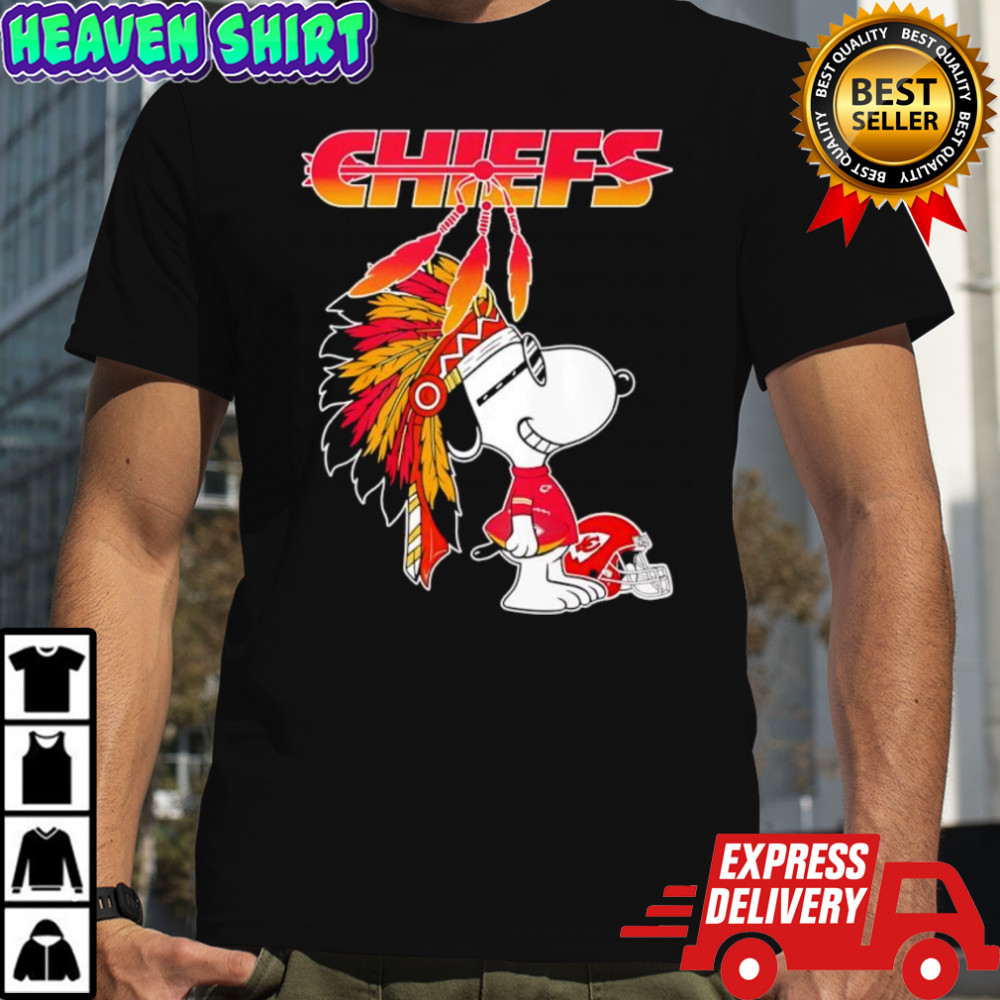 Kansas City Chiefs x Snoopy Native American helmet shirt