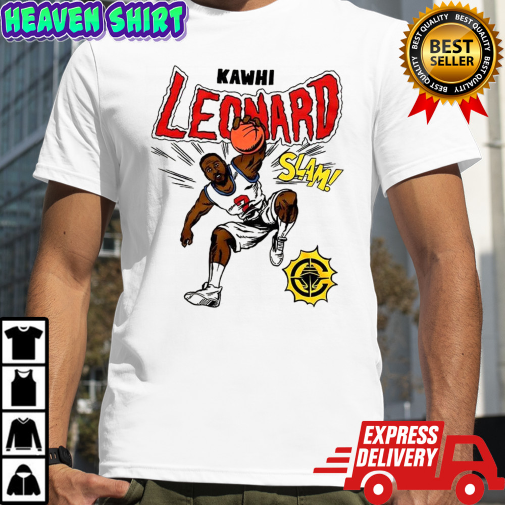 Kawhi Leonard Los AngelesClippers basketball slam comic book shirt