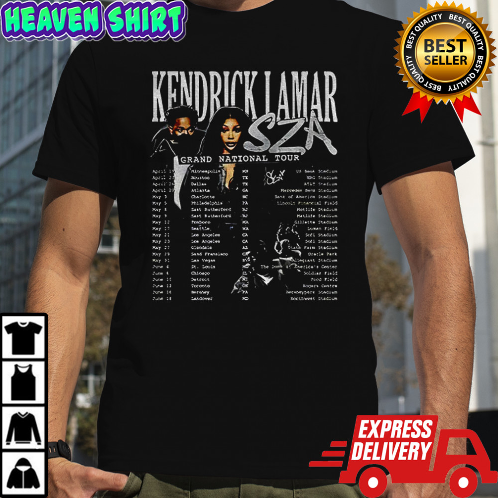 Kendrick Lamar SZA Grand National tour album 2025 shirt