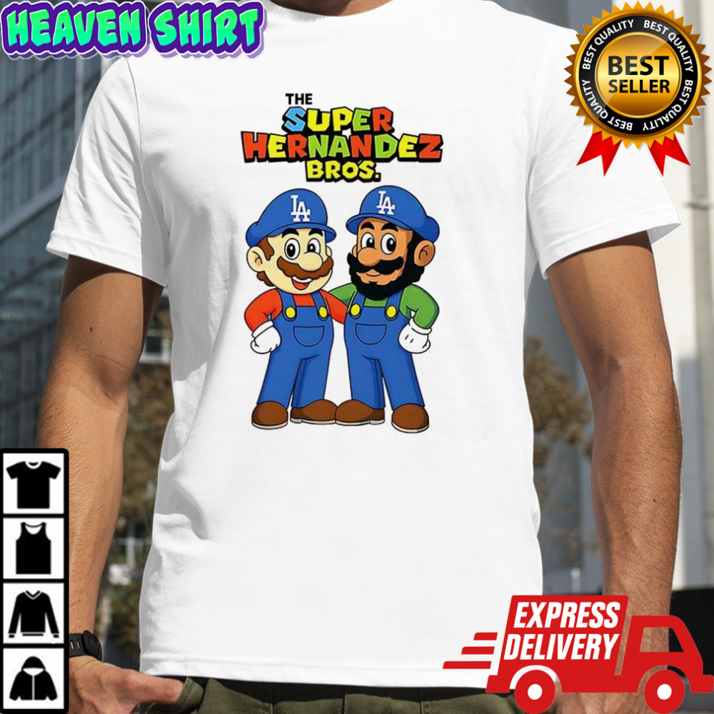 Kiké Hernández Los Angeles Dodgers baseball the Super Hernandez Bros shirt