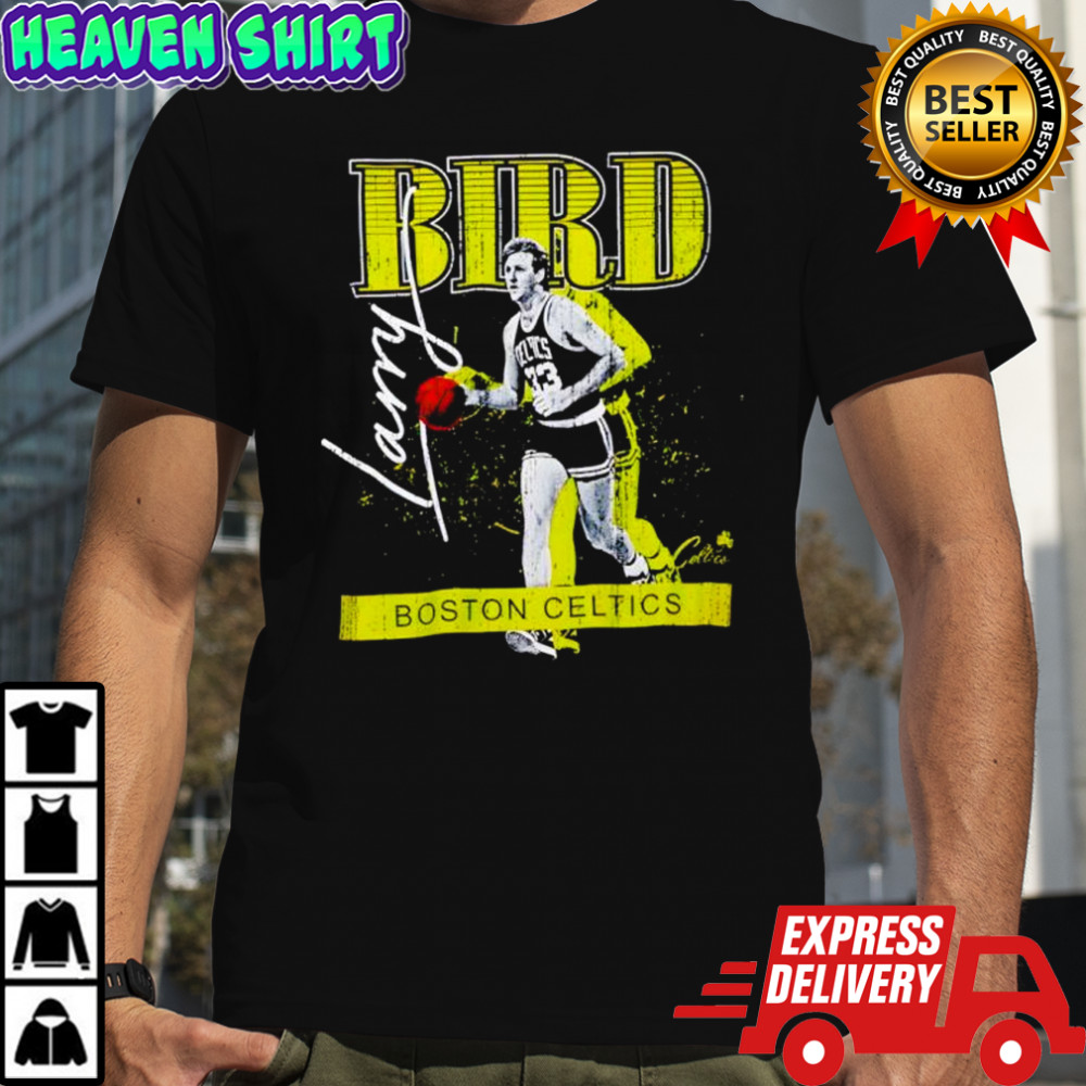 Larry Bird Black Boston Celtics Neon Pop Player shirt