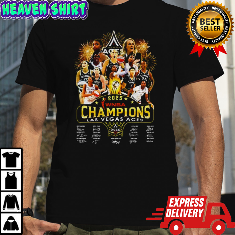 Las Vegas Aces WNBA Champions 2025 signature shirt
