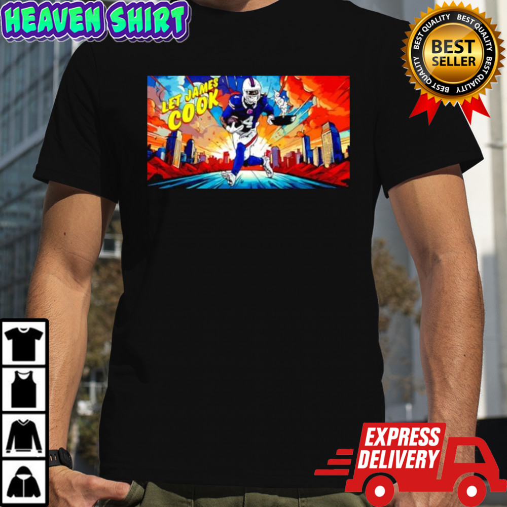 Let James Cook player baseball graphic shirt