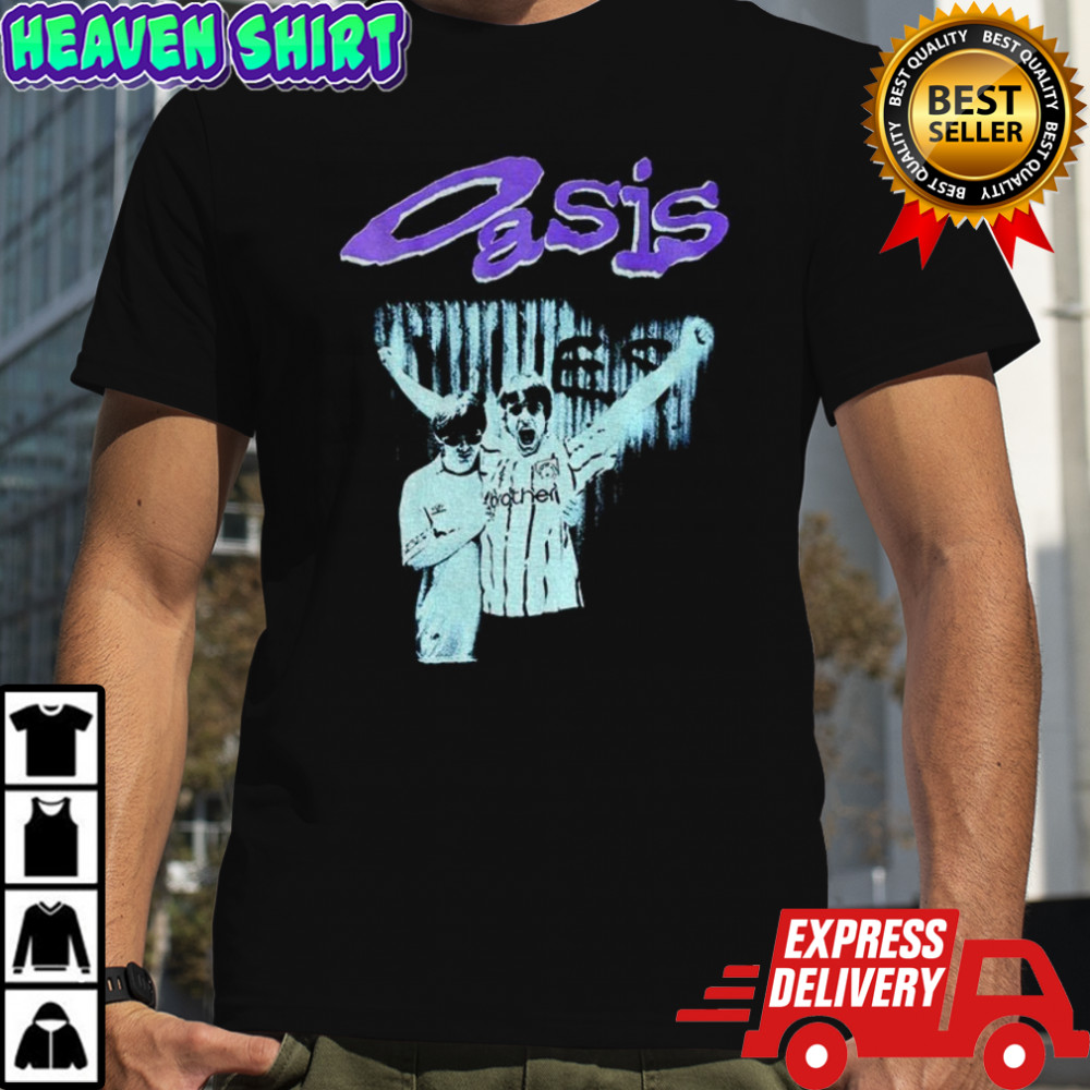Liam and Noel Gallagher Oasis vintage shirt