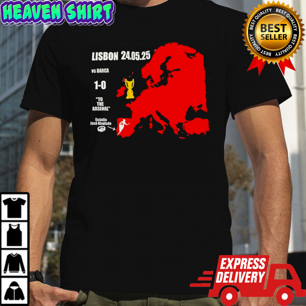 Lisbon vs Barcelona we went to Lisbon from North London shirt