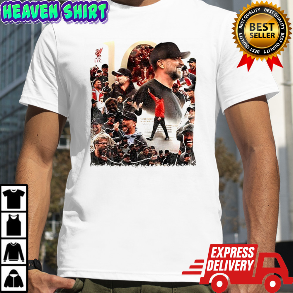 Liverpool FC x Jürgen Klopp 10th Anniversary graphic Football lover shirt