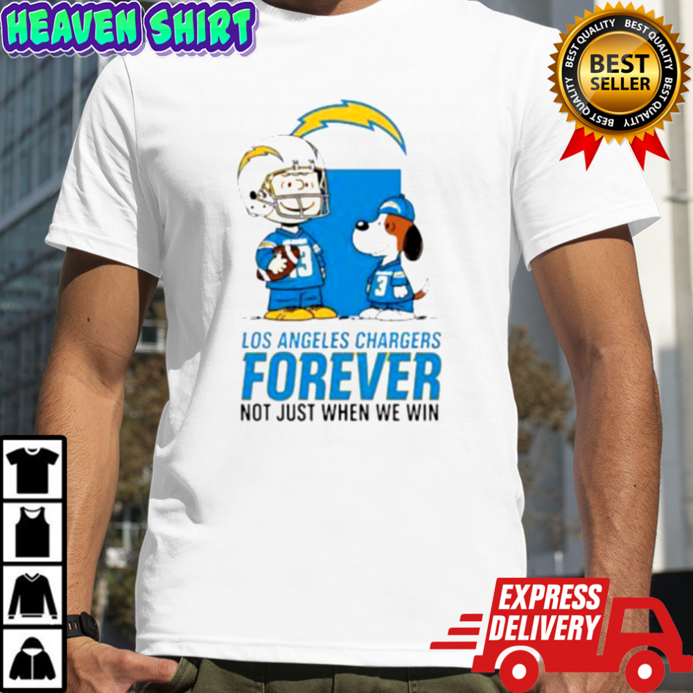Los Angeles Chargers Charlie Brown Snoopy Chargers Forever Not Just When We Win shirt