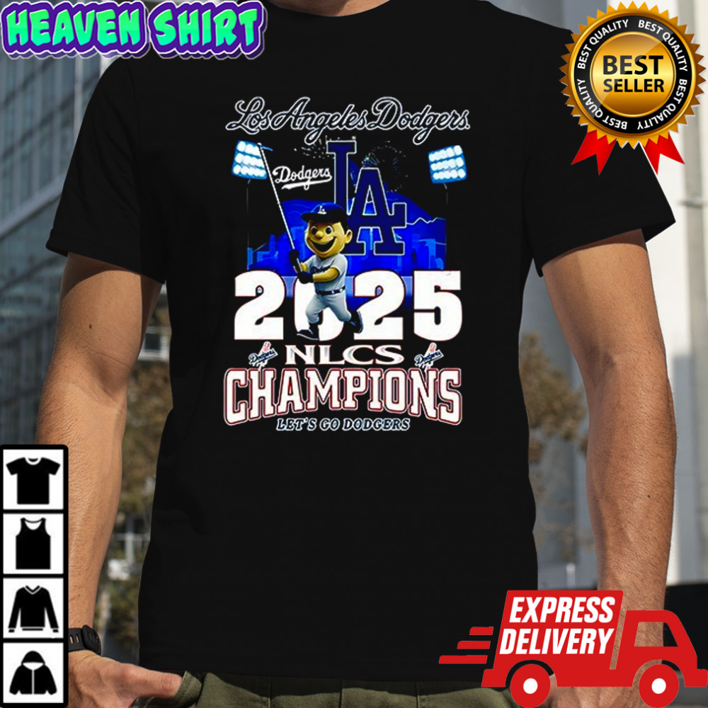 Los Angeles Dodgers 2025 NLCS Champions mascot team graphic signatures shirt