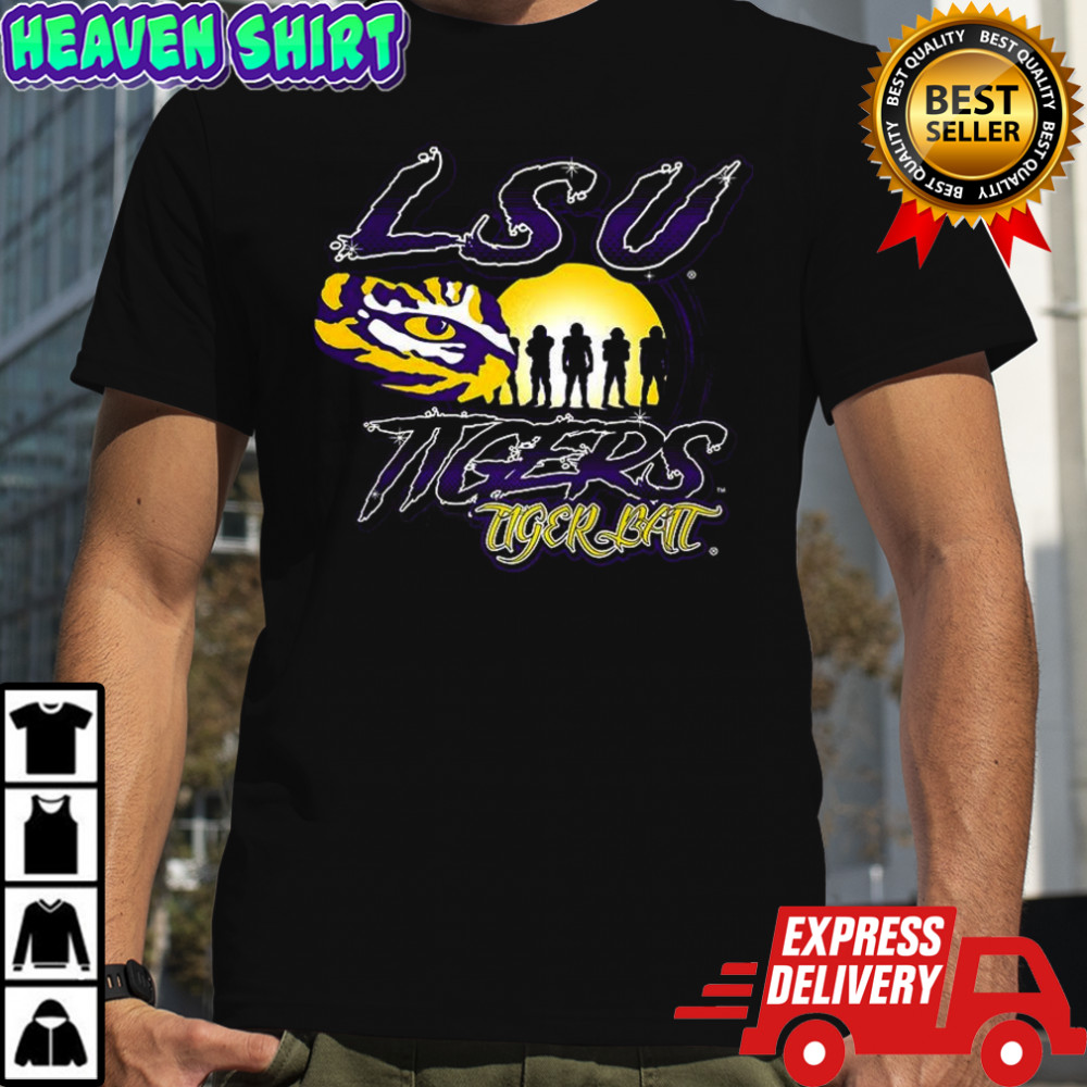 Louisiana State University Tigers football tiger bait silhouette player shirt
