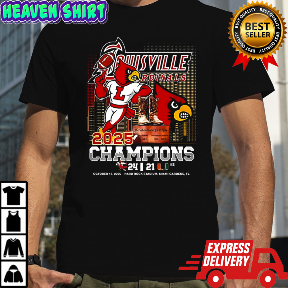 Louisville Cardinals football Schnellenberger Champions 2025 Hard Rock Stadium shirt