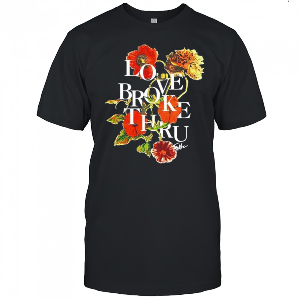 Love Broke Thru Flower Beige Shirt