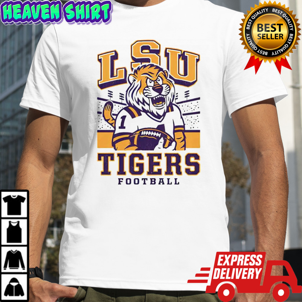 LSU Tigers QB Mike Football Stadium mascot logo shirt