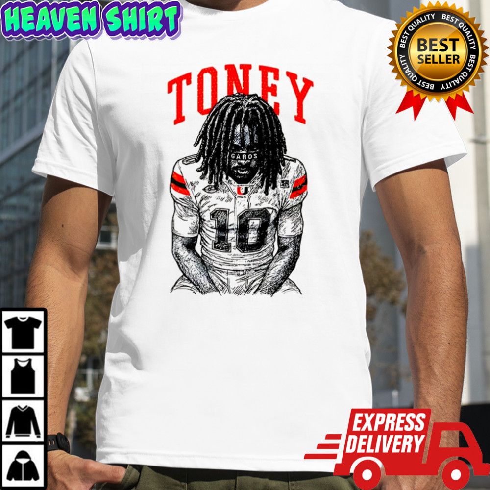 Malachi Toney Miami Hurricanes football Gabos graphic shirt