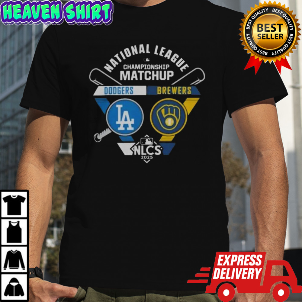 Matchup Los Angeles Dodgers Vs Milwaukee Brewers 2025 MLB NLCS Matchup T-Shirt
