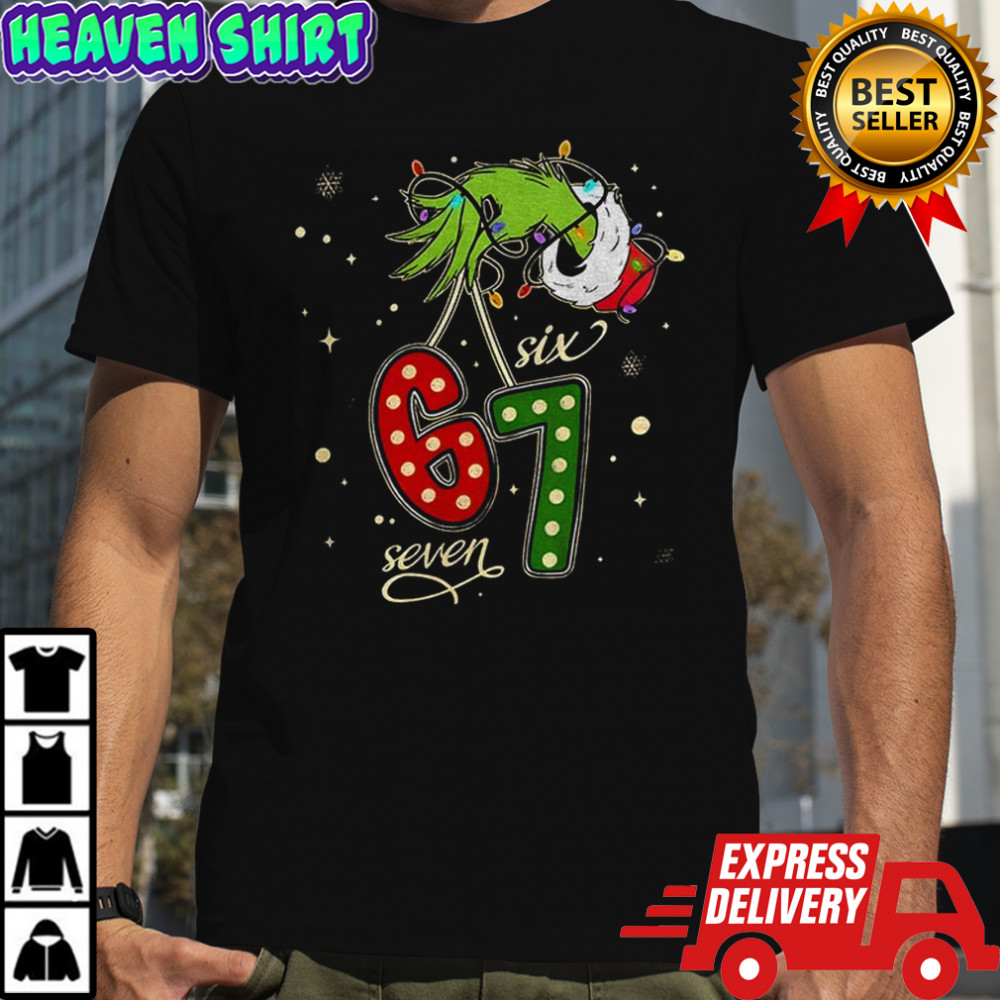 Mean Guy 6 7 Christmas Grinch hand shirt