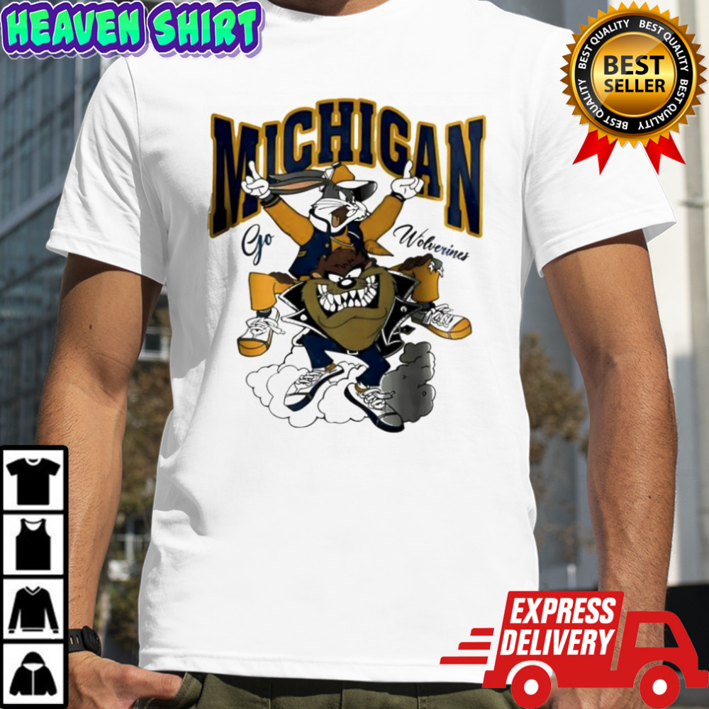 Michigan Go Wolverines Looney Tunes Bugs Bunny and Tasmanian Devil shirt