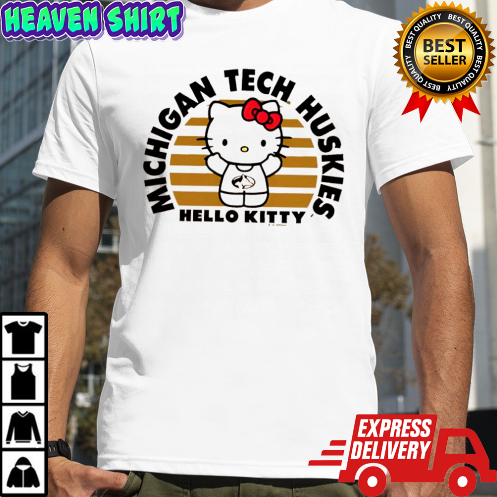 Michigan Tech Hello Kitty collab logo shirt