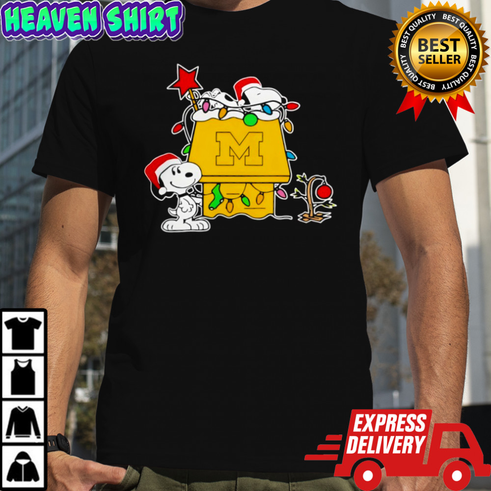 Michigan Wolverines Football Snoopy Christmas Holiday shirt