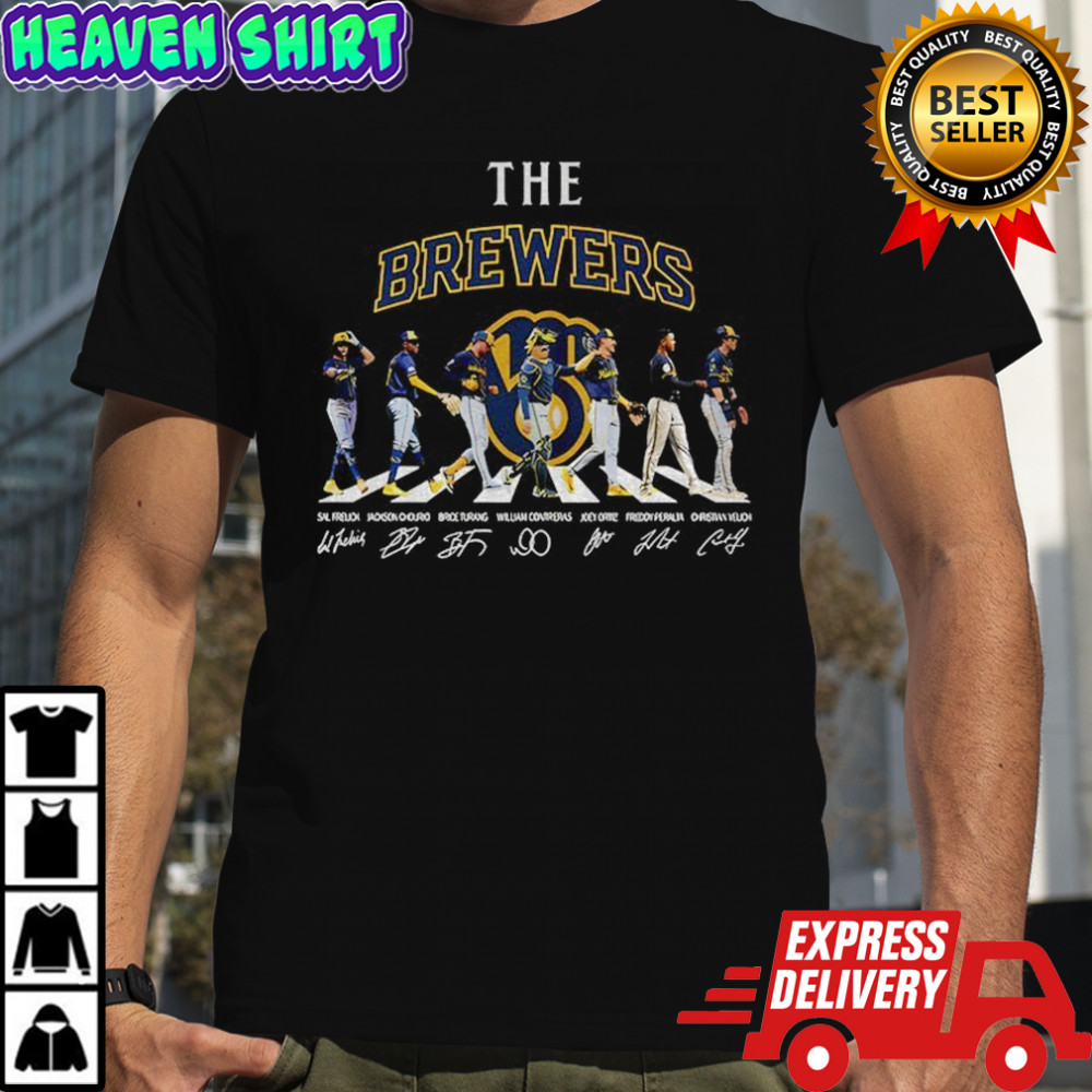 Milwaukee Brewers Abbey Road signatures MLB Baseball shirt