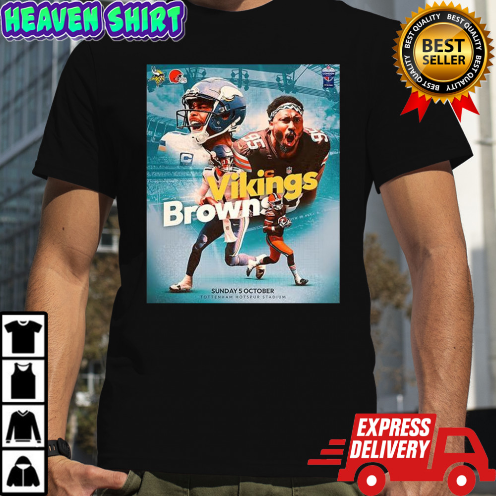 Minnesota Vikings vs Cleveland Browns NFL 2025 gameday in north London shirt