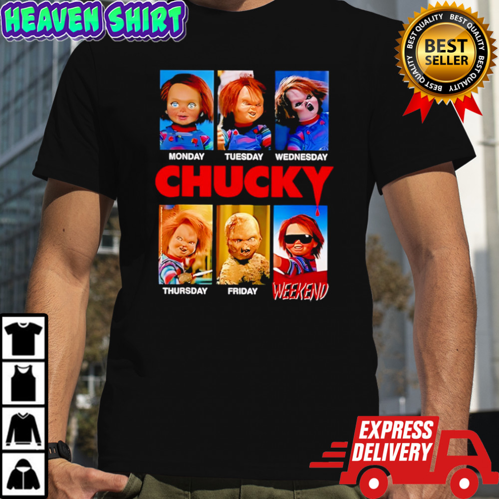 Monday Tuesday Thursday Friday Weekend Chucky Doll Movie Wall Art shirt